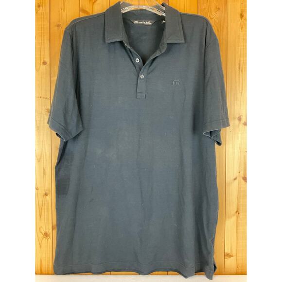 Travis Matthew Men's Polo- Size Large, Black/Dark Blue - Picture 1 of 4